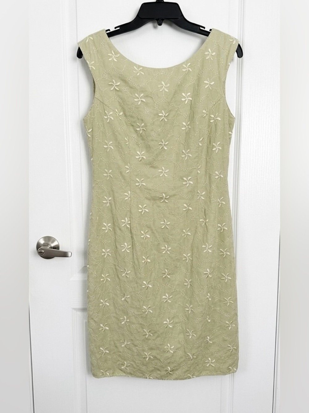 Talbots Sage Green Floral Eyelet Dress - Picture 3 of 4